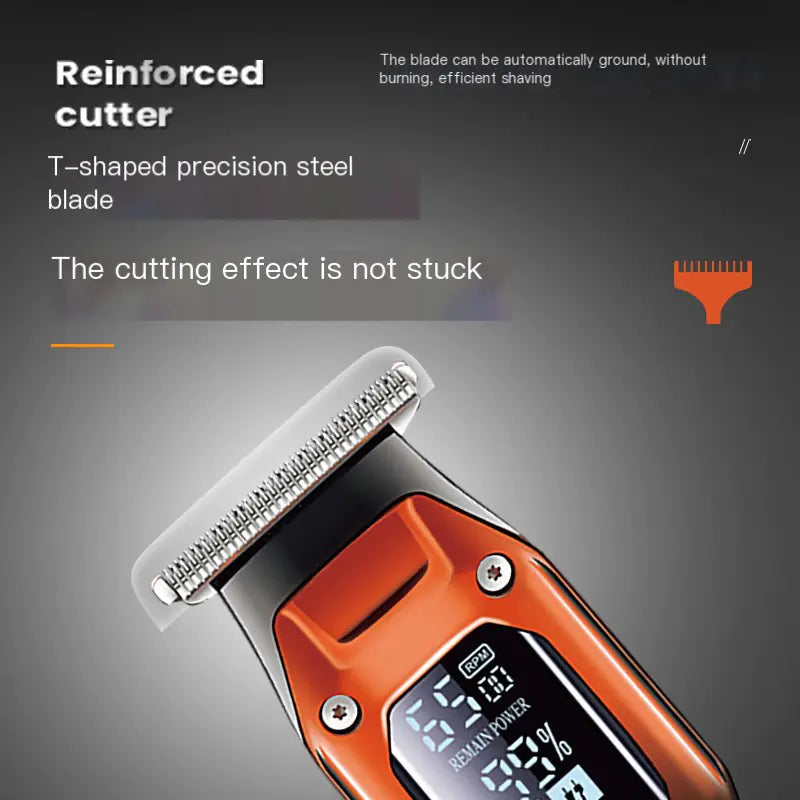 Kemei KM-658 LCD USB Hair Clipper for Barbers